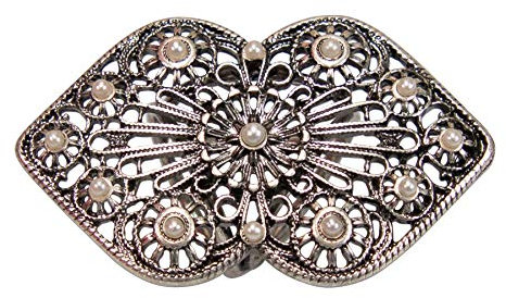 Alpenflüstern Trachten-Tuchhalter Lissy antik-silber-farben ADV121