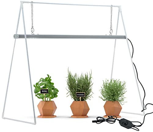 Parus by Venso Grow Light Duo mit Stativ LED Pflanzenlampe Vollspektrum 20W Anzuchtlampe LED Pflanzenleuchte für Gemüse, Kräuter und Blühpflanzen, Venso Ecosolutions, Wachstumslampe für Pflanzen