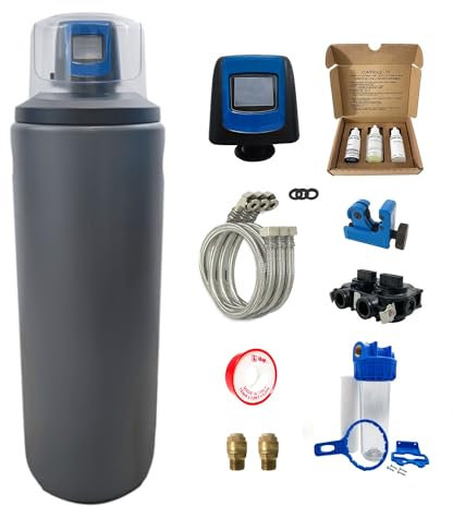 Descalcificador Táctil 20l Fleck 5800 Xtr Volumétrico Con Kit De Instalación Descalcificador De Agua Domestico