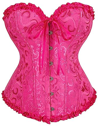 WLFFW Bustino Corsetto Donna Corpetto Casual Satin Floreale
