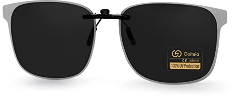 Goiteia Polarisierte Retro Clip auf Sonnenbrille über Verschreibung Brille Männer Frauen, UV400 & CE