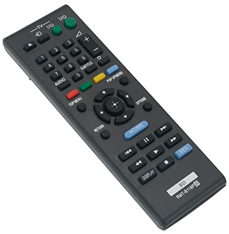 AULCMEET RMT-B118P Ersatzfernbedienung Kompatibel mit Sony Blu-ray Recorder Hi-Fi Heimkinosystem BDP-BX185 BDP-BX186 RMT-B109C BDP-S186 BDPS185 BDP-BX18