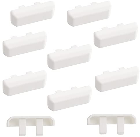 AERZETIX - C65137-10er-Pack Sturmabdeckungen/Drainagedüsen für fensterrahmen 2 clips 36x14 mm für fensterrahmen - kappe/stopfen - aus kunststoff - wasser befestigung arbeiten - farbe weiß