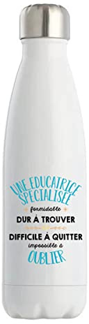 Bouteille Isotherme Une Educatrice spécialisée | Gourde cadeau amie collègue de travail, départ retraite