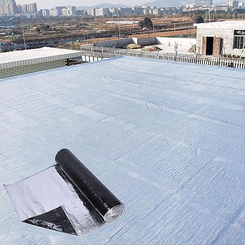FENGSHOUU Dach Reparaturband,Witterungsbeständiges Abdichtungsband,Selbstklebend Wand-Riss-Reparatur-Band,Dachpappe,Für Metalldach/RV Markise/Fenster Dichtung/Boot (0.5x2m)