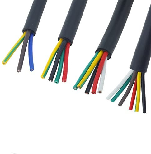 MIBSH Pfeife Haus Leiter Elektrokabel 22 AWG 0,3 mm2 2 Adern bis 18 Adern Pins Kupferdraht Schwarz Boden Elektronik (Size : 20 cores 3 Meters)