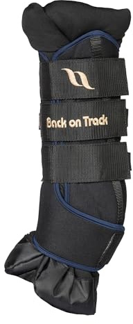 Back on Track Royal Quick Wraps Deluxe für Pferde 2033 mit Welltex-Technologie, paarweise verkauft, Marineblau, Größe M (35,6 cm)