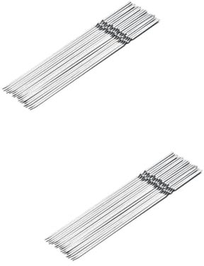 LIFKOME 20piezas Pinchos De Barbacoa Para Jardín Utensilios De Cocina Reutilizables Para Bbq De Grilling De Accesorios De Fiesta