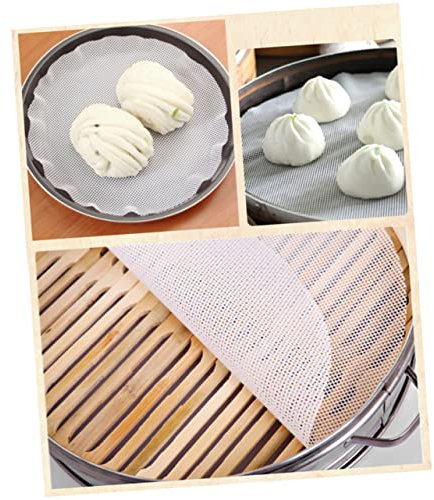 OUNONA 10St Dampfmatte hitzebeständige Dampfgarer Pad backen gebäck netz gedämpftes Brötchenpad Gazekompressen Antihaftmatte Dampfpad für Knödel Nachtisch Gaze-Pad Grill