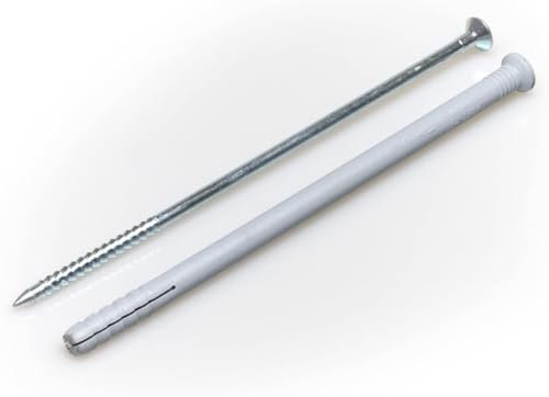 Nageldübel 6 x 40 bis 10 x 200 mm Schlagdübel Kreuzschlitz, Verzinkt, Senkkopf (8 x 120 Stück 100)…