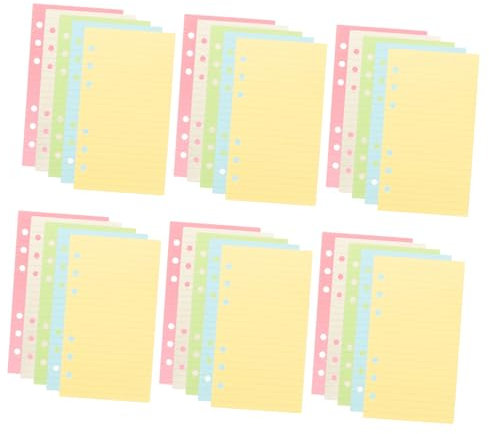 Lurrose Bunte Nachfüllblätter Für Notizbücher Liniertes Papier Geeignet Für Ringbinder Und Planer Für Notizen Und Tagebuchführung