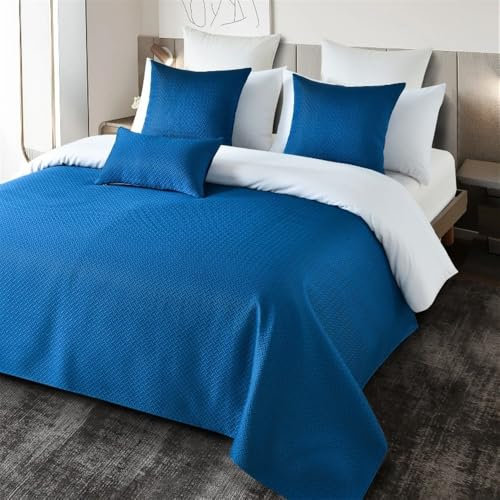 MiDuoHU Bettläufer Tagesdecken Wurf Bettwäsche Einfarbig Bettdecke Handtuch Dekorationen Betttuch Schal für Hotel Gasthaus Hochzeit Zimmer(2,Pillowcase(50x50cm)*1)
