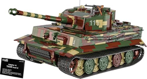 COBI PzKpfw.VI Tiger 2 in 1, Maßstab 1:12, 8000 Teile, Sammlermodell | Bedruckt, beweglicher Turm, detaillierter Innenraum, ausbaubarer Motor, bewegliche Ketten, aus der EU, ab 14