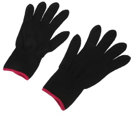 Healvian Heat Resistant Gloves for Curling Wand and Flat Irons Styling Mitts for Barber Shop Use Heat Blocking Gloves for Left and Right Hands