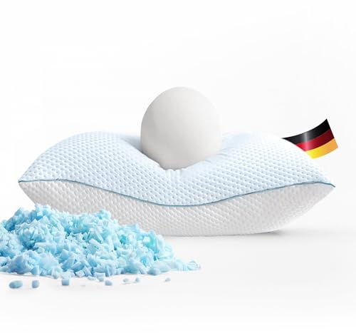 Memory Foam Kissen 80x80 - Ergonomisches Kopfkissen für Nackenstütze und für Seitenschläfer, Komfortkissen für Erwachsene mit Bezug, Schlafkissen für Bett - Weiches Kissen