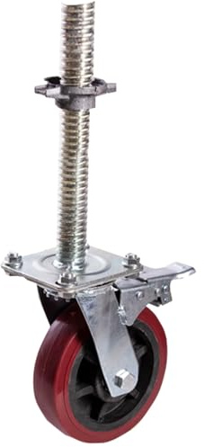 JTPMYFT Rueda Universal de Freno de Poliuretano y Nailon de 6 Pulgadas, Rueda móvil for Andamios con cojinete Engrosado y Tornillo de Ajuste Antideslizante.(Purple)