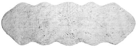 Schaffellimitat, Kunstfell, Teppich, kuschelig, 60x180cm, Plüsch (Weiß)