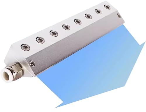 Soplador de cuchillo de aire, hoja de aire de aluminio con boquilla de gas, interfaz de rosca de 1/4 pulgadas para línea de producción industrial, compatible con compresor de aire