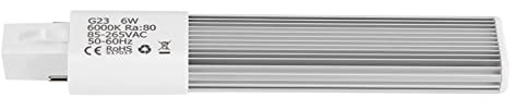 ZASCHMOY Lámpara Compacta LED G23 de 6W | 28 Bombillas de Tubo de Alto Brillo 2835 | Ahorro de Energía | Opciones de Blanco Cálido y Frío | Fácil Instalación | Ideal para Uso en el Hogar y la