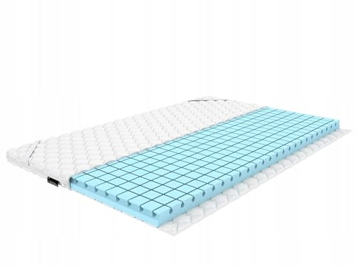 REM-Sen Topper Individual 80x190 cm H3/H4 Wendetopper 7cm, 3D-Würfelstruktur Matratzenauflage Orthopädisch, Komfortschaum mit Eckgummis, Mikrofaser Bezug Waschbar
