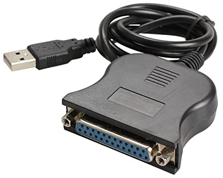 Elnwnnkc Cable de Impresora de Puerto Paralelo USB 2, 0 a 25 Pines de 80cm Cable Adaptador de USB a Paralelo IEEE 1284 a Adaptador de Impresora DB25 de 25 Pines de Velocidad