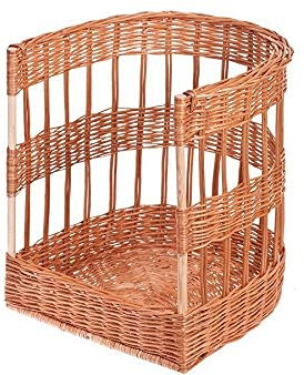 e-wicker24 Chariot à pain, panier à baguettes, boulangerie, plateau, panier de vente, rectangulaire,présentoir pour baguettes ou pain long (50x50 H14/60)
