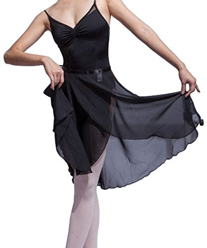 Hoerev transparente Wickelröcke, Ballettröcke, Ballett- und Tanzbekleidung für Damen, Mädchen und Erwachsene, S