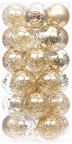 Sea Team 30er-Pack 60mm bemalte glitzernde Christbaumkugeln