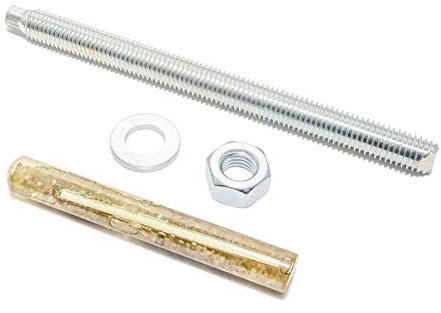 Zaundirekt Ankerstange 10 Stück inkl. Patrone - M12 x 160 mm - Schwerlastdübel zur Verankerung schwerer Lasten - 10x Klebeanker