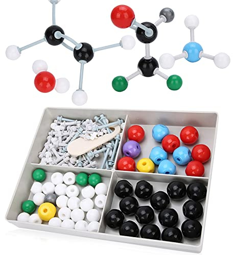 Molek¨¹lmodell-Bausatz f¨¹r Organische Chemie, 54-teiliges Atomkugel und Stabmodell Set, Chemie Lehrmittel f¨¹r Molekularstruktur