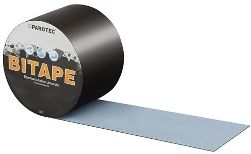 Ruban bitumineux 100 mm x 10 m, bande étanche auto-adhésive pour toiture, réparation fuite, résistance UV, humidité, aluminium, Anthracite RAL 7021