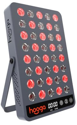 Hooga Dispositivo de terapia de luz roja, 660nm 850nm cerca de la terapia de luz infrarroja con temporizador, soporte integrado, salida de alta potencia de calidad clínica para la salud de la