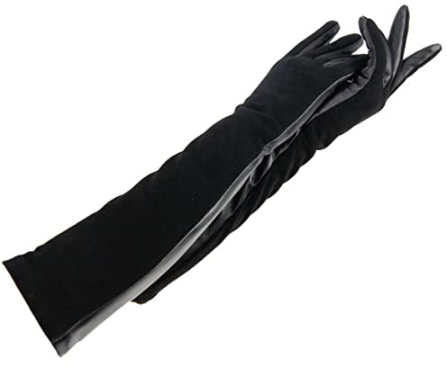 Winter Lady Fashion Schaffell Leder Handschuhe Damen Echtleder Fäustlinge Damen Wildleder Lange Handschuhe