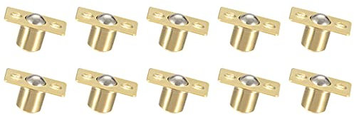 METALLIXITY Armadio Porta Palla Chiusura Chiusura (9,5 x 13,5 mm) 10Set, Regolabile Palla Chiusura Ferramenta - per Casa Cucina Armadio Credenza Porta, Ottone Tono