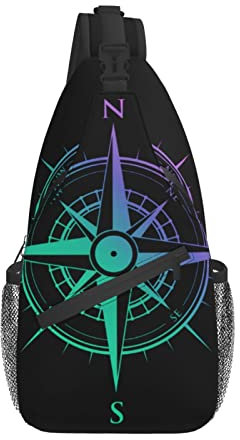 Schultertasche Kompass-Kreisel Sporttasche Kompatibel Sling Schulter Rucksäcke Polyester Daypack Für Camping, Outdoor, Arbeit