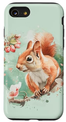 Coque pour iPhone SE (2020) / 7 / 8 Aquarelle écureuil volant des bois