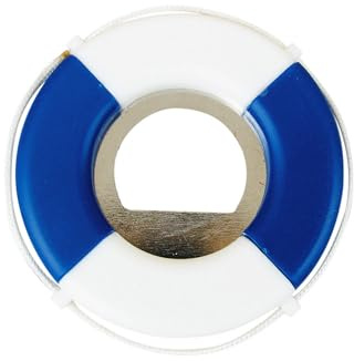 NKlaus Flaschenöffner Rettungsring Weiß/Blau, maritimer Retro-Stil 1 Stück | Nautische Dekoration im maritimen Vintage-Stil