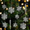 18PCS Christmas Decoration Crystal Ornaments - Acrylic Clear Hanging Crystal Christmas Snowflake Icicle Drop with Crystal Line Ornaments Set for Christmas Party Decorations (Style A)