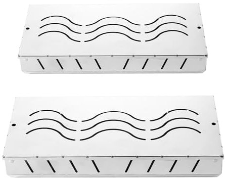 Scatola per affumicatura per trucioli di legno, affumicatore per barbecue | 2 scatole per affumicatori di carne in acciaio inox con coperchio ribaltabile | Migliora il gusto della griglia per gli