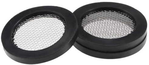 TA-VIGOR 3 Pcs Rubber Flat Washers, 30mm OD, 21mm ID, 3mm Thickness with Stainless Steel Filter, O-Ring Mesh Seal for Shower Hose, Faucet, Pipe, and Water Hose