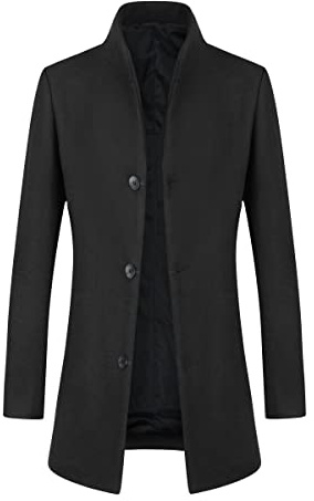 Allthemen Cappotto Invernale da Uomo Trenchcoat Lungo in Lana Caldo Coat Sottile Outerwear a Vento