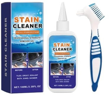 Junerain Haushalts Fleckenentfernungsgel 100 ml Tiefenreinigungsgel Waschmaschinenreiniger zum Reinigen von Fugen, Fliesen, Kühlschrank, Fenstern, Badezimmer und Küchenspülen