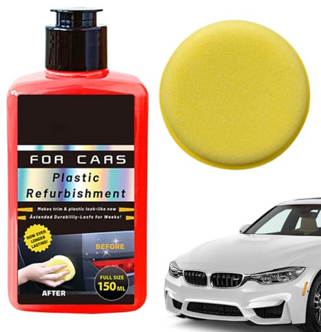 Pulitore per lucidatura per interni auto, detergente per interni, riparazione graffi, ripristino lucentezza e lucentezza, protezione UV con rivestimento in cera decorativa per sedili cruscotto