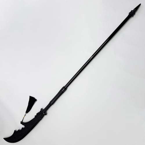 Guan Gong Dragon Sword - 180cm Lightweight Polypropylene Kung Fu Prop Polypropylene Training Martial Sword，Black Practice Broadsword Martial Arts Decoration ，Training Knife for Practice
