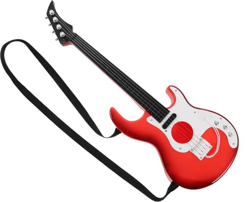 HONMEET Chitarra Giocattolo Strumento Musicale Educativo Basso Simulato Marrone Giocattolo Divertente per Ragazzi e Ragazze per Apprendimento e Sviluppo Ritmo Musicale