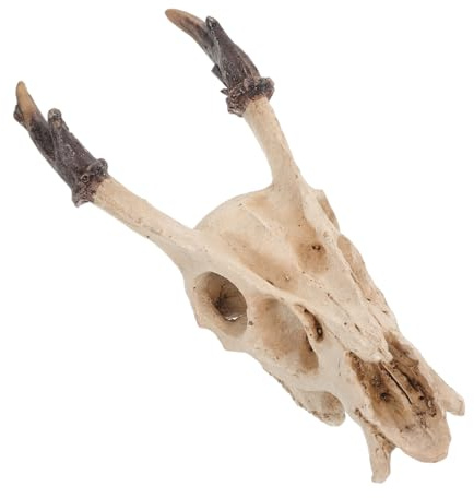 GRIRIW Stabiler Resin Schädel Reptilienversteck für Terrarien Schildkröten Frosch Lebensraum Naturnahe Höhle Erkundung Sicher für Echsen Geckos Schlangen und Amphibien