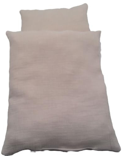 Puppenbettwäsche aus Musselin, in verschieden Größen und Farben, für Puppenbett, Puppenbuggy, Tragekorb oder Moseskorb (sand groß)