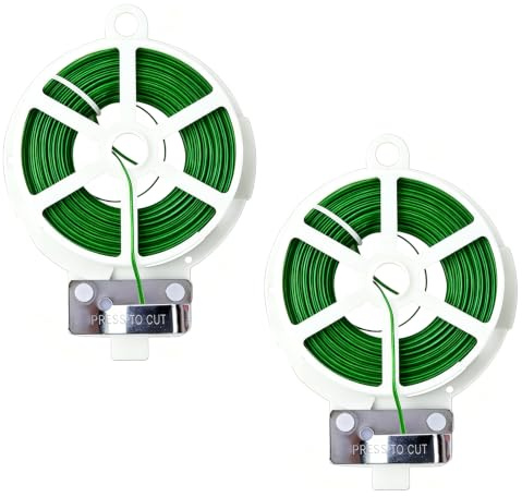 FEIHS 2 Rollos Cuerda para jardín Verde con Cortador,para jardinería
