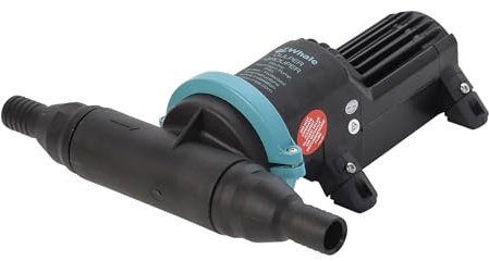 Whale Gulper Grouper MK1 Pump (12V) - Fishbox Discharge Pump. No Filter, No Clogging, No Motor Burn Out - Just Reliable Waste Management GP4572
