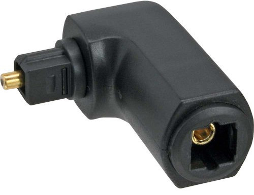 InLine Opto 89900B Adaptateur audio Toslink femelle/mâle coudé à 90°